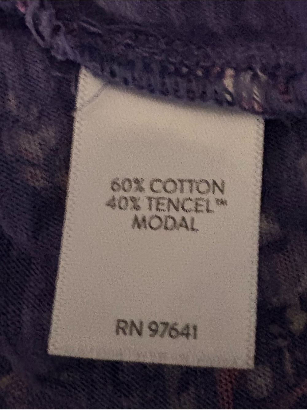 J. Jill Violet-purple Floral Henley Tee with Red and Pink Accents - Picture 4 of 6